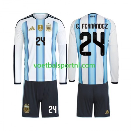 Argentinië Enzo Fernandez 24 Kind Thuis Tenue World Cup 2026 L/S